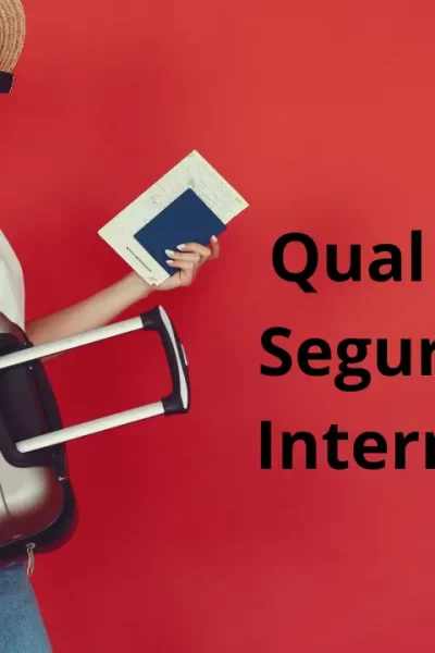 Viajante internacional pronto para embarcar com seguro viagem internacional